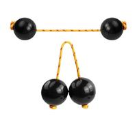 2 pairs of African shaker rhythm balls string instrument egg shaker, African instrument rhythm ball music shaker suitable for parties stage performances concerts weddings black