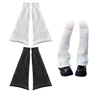 2 Pairs Of Bell Mouth Socks, Leg Warmers, Knitted Socks, Pile Socks, Stockings, Slimming Long Socks, Fleece Warm Socks, Solid Color Towel Socks