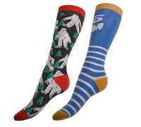 2 pairs of Boys Terry fabric Knee High socks - Welly socks