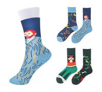 2 Pairs Of Character Printing Socks, Retro Personalized Socks, Creative Printing Socks, Fashion Socks, Mid-Calf Socks, Soft Elastic Socks