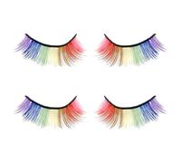 2 Pairs Of Colored False Eyelashes, Thick Curl, Stylish Personality, Universal For Men And Women, Diy Extended Eyelashes, Party Performance Dance Decoration.