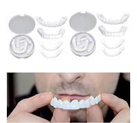 2 Pairs of Dental Splint, Dentures, Teeth for Attaching, Dentures Temporary Teeth, Instant Veneer Teeth for Men Women Bad Teeth Whitening Alternative
