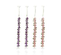 2 Pairs Of Embroidered Lace Straps, Ele Bra Straps, Adjustable Bra Straps, Clothing Accessories (Pink, Light Purple).