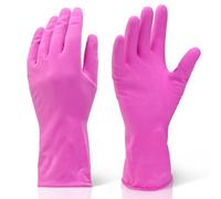 2 Pairs Of Extra Large Industrial Cleaning & Washing Up Rubber Gloves Pink - XL. Comes With TCH Anti-Bacterial Pen!