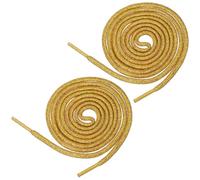 2 Pairs of Glitter Shoelaces Silver, Replacement Round Shoelaces, 120 cm, Round Shiny Shoe Laces for Trainers, Sports Shoes and Boots, gold, One Size