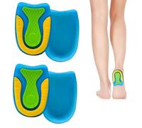2 Pairs of Heel Cushion Pads, U-Shaped Heel Pads, Sports Shock Absorption and Inner Height Increase, Heel Raisers for Shoes Half-Size Design, Support Heel and Relieve Pressure.