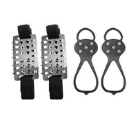 2 Pairs Of Ice Non-Slip Spikes, Winter Crampon Shoe Covers, Hiking Boots Spike Covers, Unisex, Adjustable Spikes, Shoe Anti-Slip Accessories