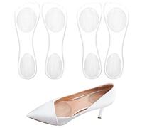 2 Pairs of Inserts for High Heels, 3/4 Gel Cushion Insoles for Women Non-Skidding Adhesive Shoe Pads Comfortable Dress Shoe Insoles for High Heels for Sandals Flats Boots Pumps gel heel pads(Clear)