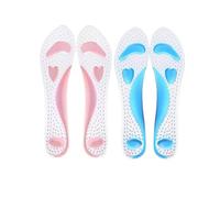2 Pairs of Inserts for High Heels，3/4 Gel Cushion Pads Relief Pain High Arch Support Shoe Insoles for Women High Heel Sandals Sandals Flats Boots Pumps（Blue and Pink