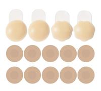 2 Pairs Of Invisible Silicone Breast Stickers And 10 Pieces Of Non-Woven Breast Stickers, Strapless Bras, Underwear Accessories, Anti-Glare Stickers.