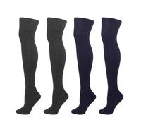 2 Pairs Of Knitted Socks, Women'S Stockings, Retro Women'S Socks, Simple Stockings, Clothing Accessories, Elastic Knitted Socks