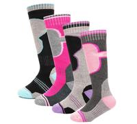 2 Pairs of Ladies Womens High Performance Thick Warm Cushioned Thermal Ski Snowboarding Socks Long Hose Assorted UK Size 4-8