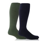 2 Pairs of Mens 'David James' Gentle Grip Top Wellington Welly Wellie Boot Socks / UK Size 7-12 Eur 40-47