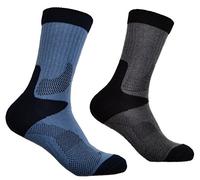2 Pairs of Men's Mid Weight Cotton Coolmax walking socks