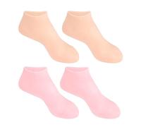 2 Pairs of Moisturizing Socks, Foot Spa Silicone Socks, Women's Foot Care Socks, Gel Socks. Suitable for Foot Moisturizing and Care. (2 Colors)