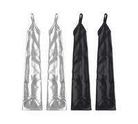 2 Pairs Of Patent Leather Long Gloves, Ladies Hook Finger Gloves, Ele And Fashionable Sleeves, Wedding Holiday Party Decorative Gloves