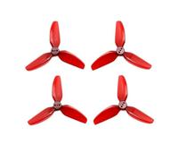 2 Pairs Of PC Propellers T3X3X3 3-blade Anti-fall Toothpick Propellers Pipeline 3-inch 3030 3-blade Propeller Drone(Red)