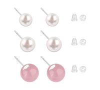 2 Pairs Of Pearl Earrings, 1 Pair Of Crystal Earrings, Clear Crystal Earrings, Elegant Earrings, Hypoallergenic Earrings, Exquisite Earrings, Women'S Earring Accessories