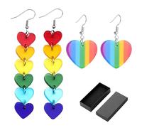 2 Pairs of Poker Earrings, Cards, Hearts of Spades, Asymmetry Funny Earrings, Playing Cards Pattern Earrings, Long Poker Chip with Watch, Playing Cards, Earrings for Women, Carnival Theme Accessories