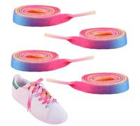 2 Pairs of Shoelaces, Shoe Laces, Rainbow Shoelaces, Colourful Shoelaces, Girls Flat, Shoe Laces 120 cm, Replacement Colour Gradient Shoe Laces Children for Trainers, Running Shoes, Sports Shoes