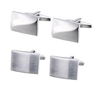 2 Pairs of Silver Cufflinks, Men's Cuff Decoration, Unique Pin Cufflinks, Shirt Cuff Studs, Clothing Cuff Decoration Buttons