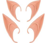 2 Pairs of Soft Elf Ears Latex Elf Ears for Children and Adults, Elf Ears for Elf Cosplay, Christmas, Halloween, Carnival, Party Decorations Accessories