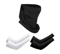 2 Pairs Of Sun Protection Sleeves, 1 Sun Protection Mask, Summer Sun Protection Ice Sleeves, Sun Protection Arm Covers, Unisex Long Sleeves, Integrated Sleeves, Outdoor Sports Sun Protection Set