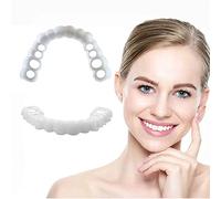 2 Pairs of Upper and Lower Teeth Veneers, Smile Instant Temporary Teeth Kit Decor, Perfect Braces and Whitening Alternatives for Everyone