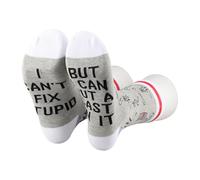 2 Pairs Orthopedist Gift Orthopedic Surgeon Socks Bone Doctor Thank You Gift I Can't Fix Stupid Put A Cast On It Socks (UK, Alpha, One Size, Regular, Regular, CAST ON IT 2s)