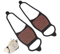 2 Pairs Outdoor Double-sided Coarse Sand Anti-slip Shoe Covers | Rubber Build, Quick Slip-on Fit, Size 35-43, for Boots, Walking and Driveway Snow Clearing