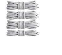 2 Pairs Oval Athletic Shoelaces, Half Round Woven Laces for Trainers, Grey | Soft braided finish, quick to thread and tie, secure grip that stays put, easy to swap, suits gym, running or casual shoes