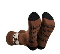 2 Pairs Owl House Inspired Gift Hooty Fans Gift Hooty Knows Your Secrets Socks for Men (Secrets Socks)