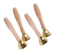 2 Pairs Percussion Instrument Music Learning Toy Bells with Strings/Handles for Developing Rhythm Skills and Creativity Percussion Instrument Music Learning Toy