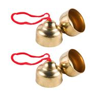 2 Pairs Percussion Instrument Music Learning Toy Bells with Strings/Handles for Developing Rhythm Skills and Creativity Percussion Instrument Music Learning Toy