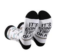 2 Pairs Physical Therapy Gift It's Going Tibia Okay Socks Pediatric Physical Therapist Gift Orthopedic Doctor Socks (UK, Alpha, One Size, Regular, Regular, TIBIA OKAY s 2uk)