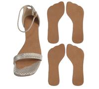 2 Pairs Pigskin Non Slip Inserts for High Heels, Ultra Thin Non-Slip Soles for Barefoot Sandals, 3/4 Elongated Insoles for Dress Shoes