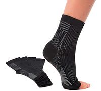 2 Pairs Plantar Fasciitis Socks with Arch Support, Foot Care Compression Sleeve, Eases Swelling & Heel Spurs, Ankle Brace Support, Relieve Pain Fast