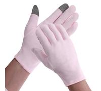 2 Pairs Polyester Moisturizing Gloves, Touch Screen Moisturizing Gloves Hand Spa Gloves Repair Rough Cracked Dry Chapped Hands Skin Pink