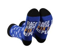 2 Pairs Racing Gift Car Racing Socks Mechanic Gift Car Gift Drag Racing Gift Race It Break It Fix It Repeat Socks (UK, Alpha, One Size, Regular, Regular, FIX IT. 2s)