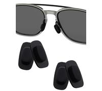 2 Pairs Replacement Nose Pads Nose Piece for Costa South Point/Flagler/Ponce/Fernandina/Shipmaster/Wader/Peli; for Oakley Cartridge/Spindle/Latch Key/Diecutter/Latch Alpha/Lugplate Glasses, Black