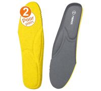 [2 Pairs] riemot Memory Foam Insoles for Women,Comfort Insole Shock Absorbing Foot Pain Relief Trainers Inner Soles Grey 37