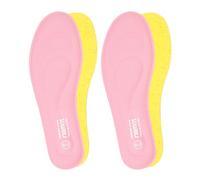 [2 Pairs] riemot Memory Foam Insoles for Women,Cushioned Replacement Comfort Shoe Inserts for Trainers Sneakers Walking Shock Absorbing Foot Pain Relief Inner Soles Pink 3 UK/36 EU