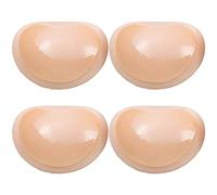 2 Pairs self-Adhesive Bra Pad Enhancer Breast Pad Bra Inserts Breast Push Up Bra Pads One Pair of Bikinis Swimsuit Push Up Removable Bra Pads Inserts (Beige x 2pairs)