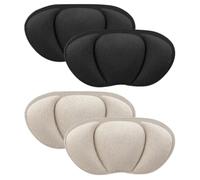 2 Pairs Self Adhesive Heel Cushion Inserts, Sponge Comfort Pads | Suede Surface, Cloth-based Double-sided Tape, Secure Fit Adjustment, for Leather Footwear, Commuting, Outdoor Walks