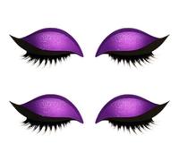 2 Pairs Self-Adhesive Lazy Eyeshadow Patch, Time-Saving Party Makeup Stickers, Quick Makeup 3-in-1 Eye Sticker(2Pairs Purple)