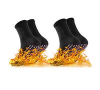 2 Pairs Self Heating Socks, Thermal Socks for Unisex Winter Magnetic Therapy Socks, Warm Soft Comfortable Anti-Freezing Outdoor Socks -Black