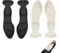 2 Pairs Shoe Insoles for Women Shoe Too Big, Breathable Sponge Shoe Inserts for Loose Shoes, Cut-to-Size Heel Grips & Cushion Pads for High Heels, Flats, Trainers - Metatarsal Arch Foot Pain Relief