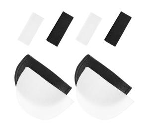 2 Pairs Shoulder Pads for Men and Performers, 1 White Pair, 3D | Epaulettes Shoulder, Self Adhesive Sponge Foam with Tapered Edges, for Knitwear Jackets Summer Winter
