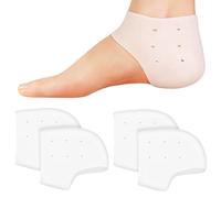 2 Pairs Silicone Heel Protectors, Soft Gel Heel Protectors for Blister Prevention, Heel Cups for Plantar Fasciitis Heel Pain Relief, Heel Sleeves Ankle Protectors Suitable for Men and Women