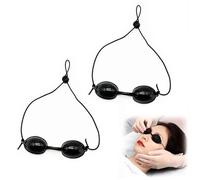 2 Pairs Silicone Protective Goggles for Red Light Therapy and Sunbed Tanning, Adult Safety Glasses for IPL LED Light Protection, UV and Infrared Eye Protection for Home Beauty Clinics and Sunbathing